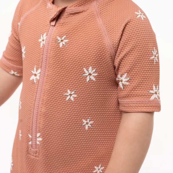 NWT Modern Moments by Gerber Baby Rash Guard Swimsuit Pink Floral Size 6-9M - Picture 2 of 8